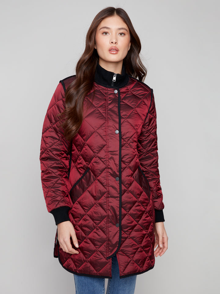 Cabernet Long Quilted Puffer Coat