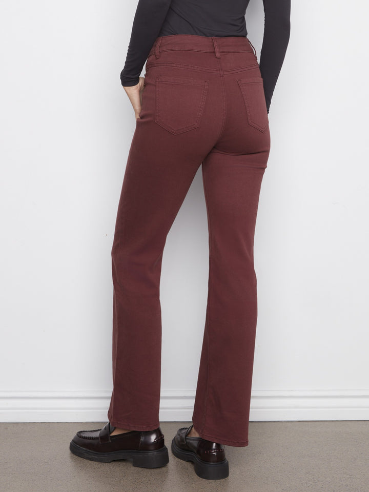Cabernet Patch Pocket Flare Leg Pant