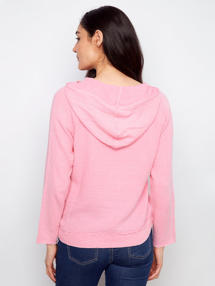 Candy Bubble Cotton Hooded Top