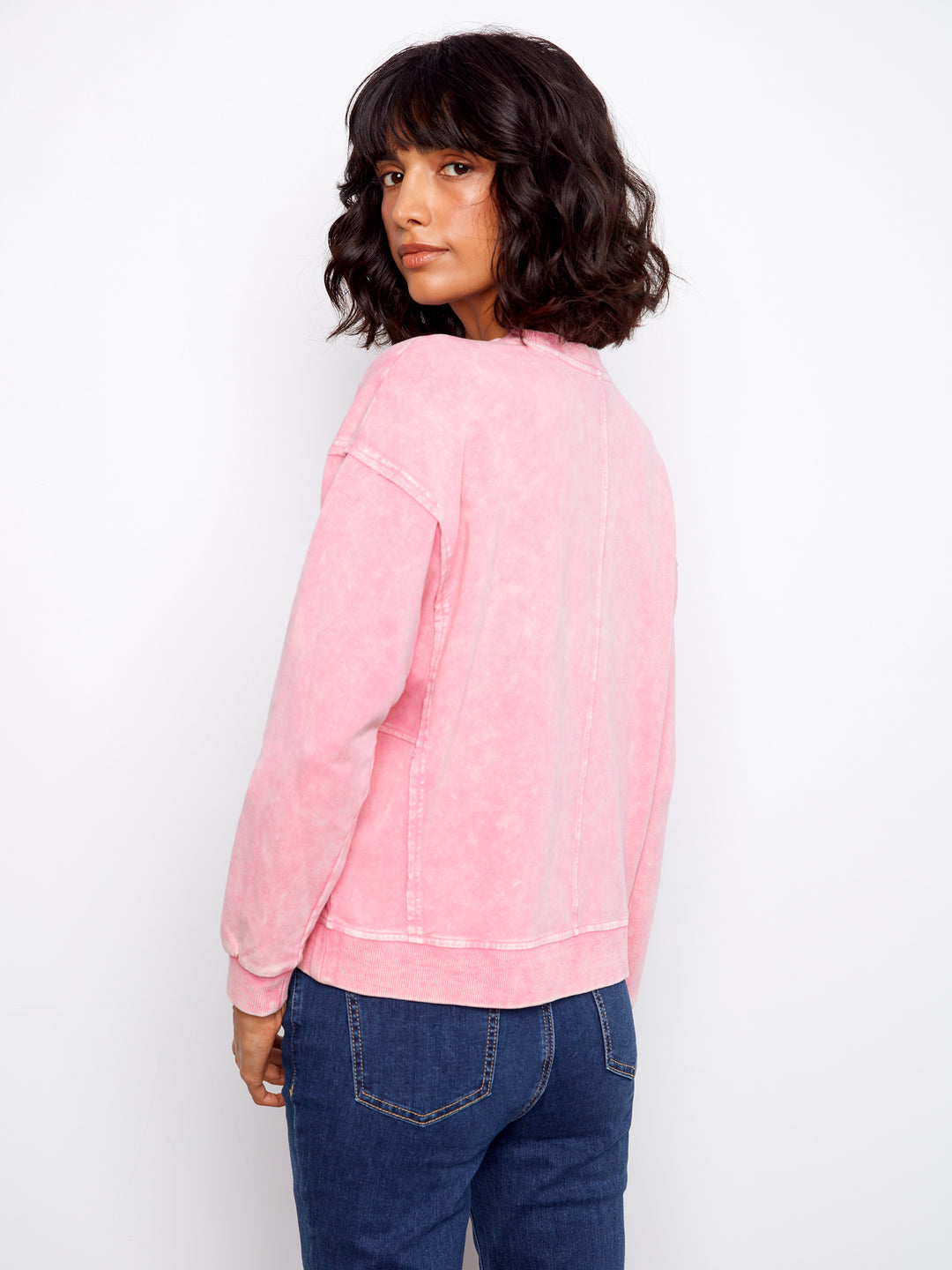 Candy Flower Applique Long Sleeve Top