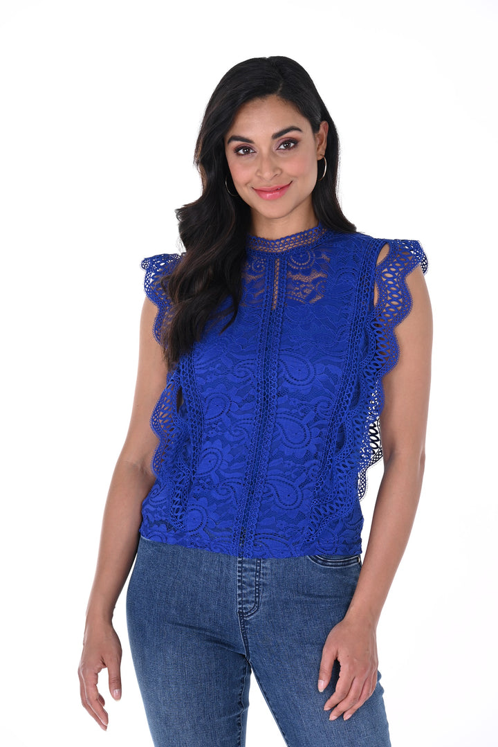 Cap Sleeve Lace Top with Cami