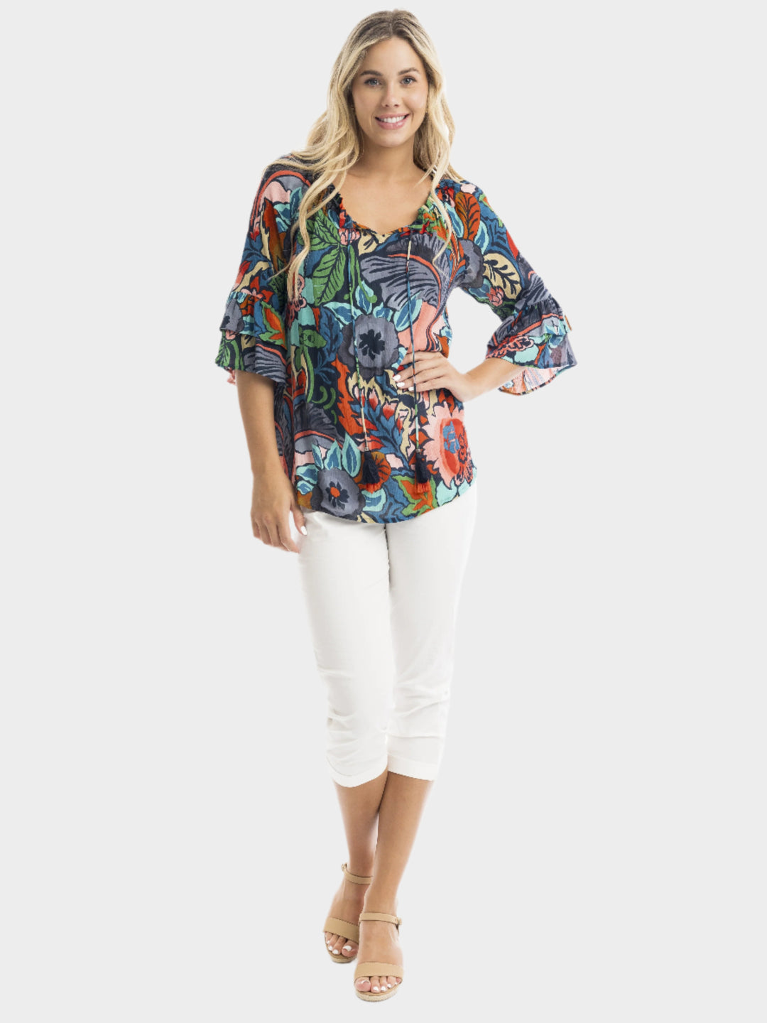 Cape Verde Tassel Frill Top