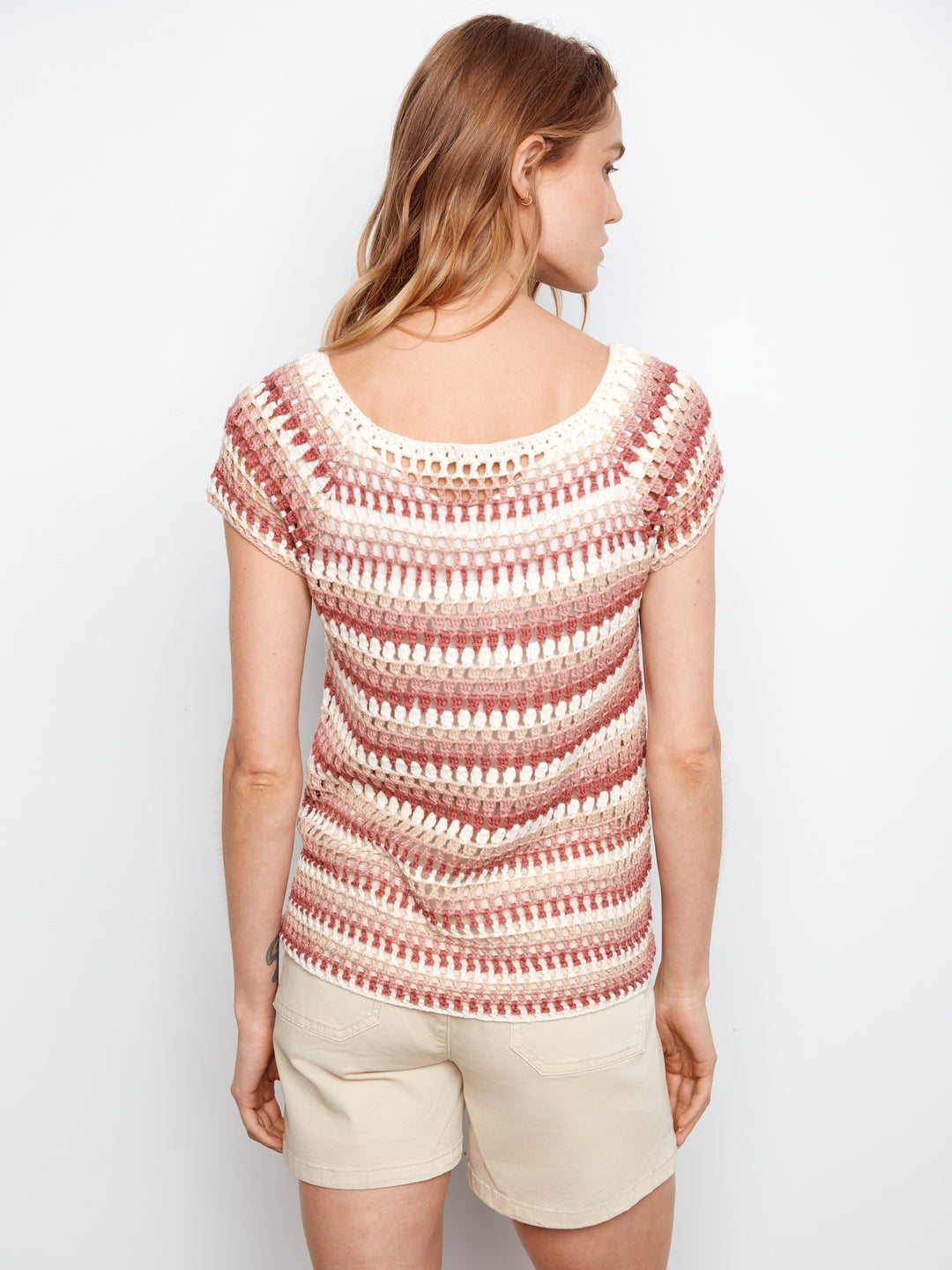 Carnation Crochet Short Sleeve Sweater