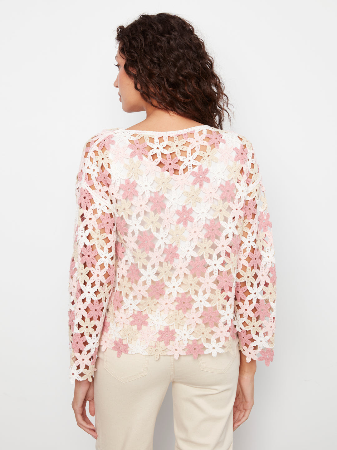 Carnation Flower Crochet Top