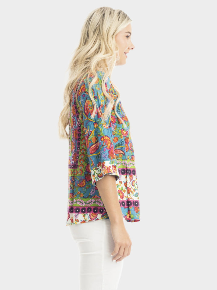 Carvalho V-Neck Placket Top