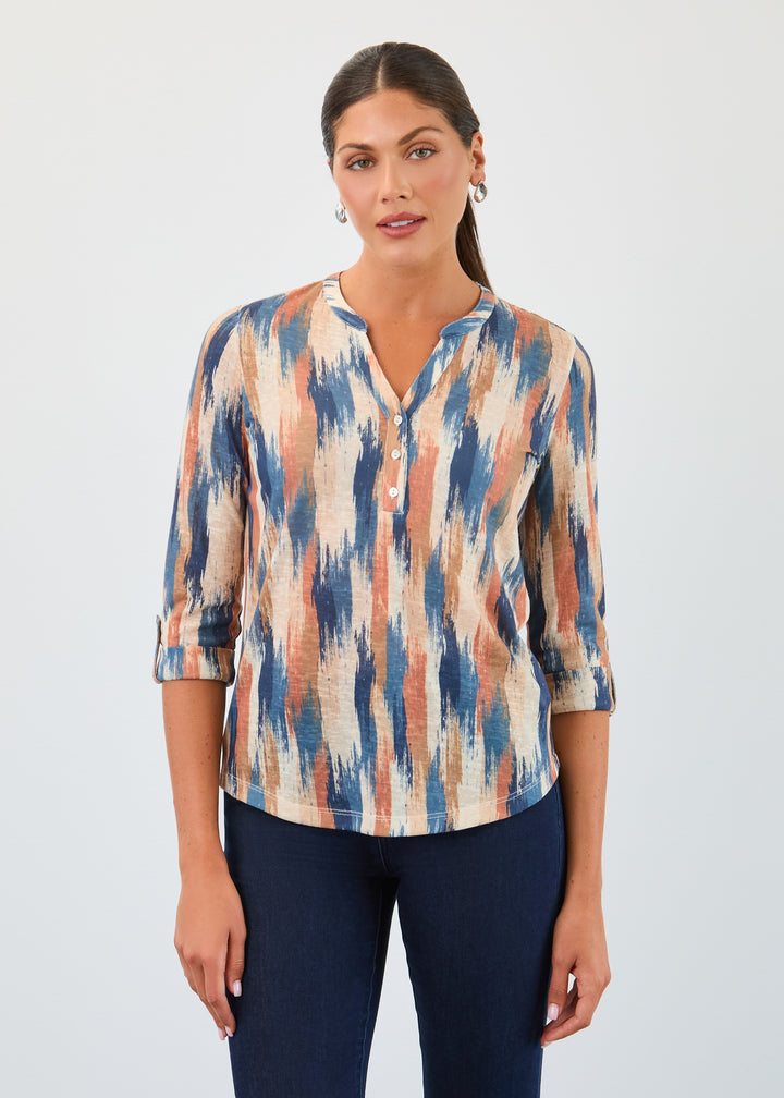 Catalyst Print Henley Top