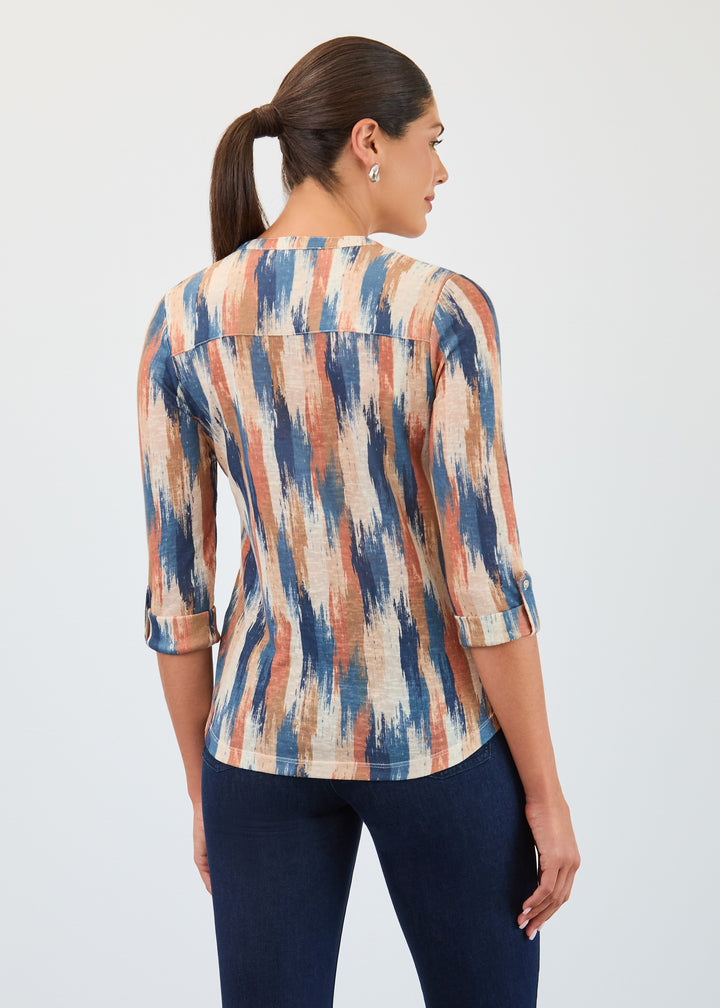 Catalyst Print Henley Top