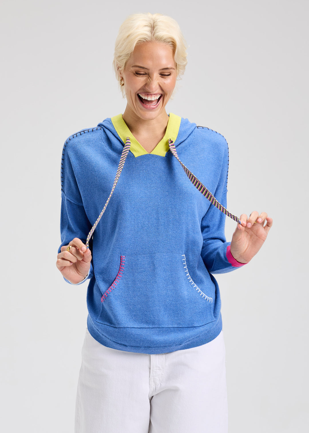 Chambray Joey Pocket Hoodie