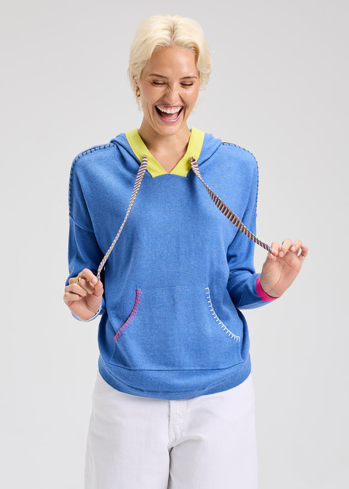 Chambray Joey Pocket Hoodie