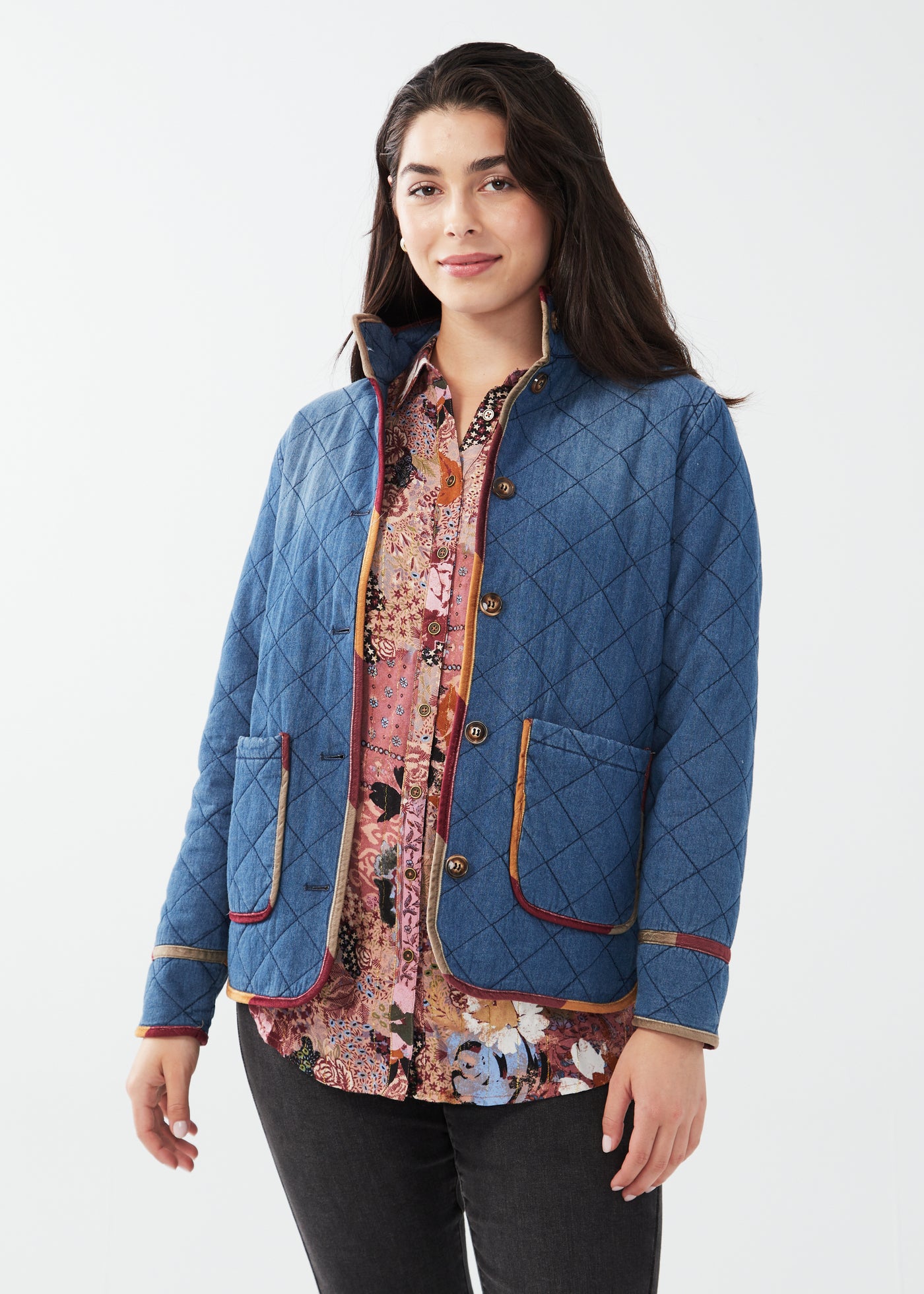 Chambray Quilted Jacket