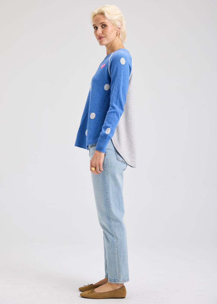 Chambray Spot The Love Sweater