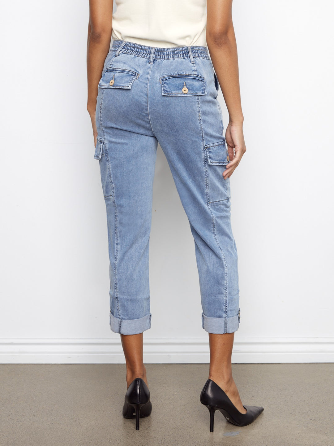 Chambray Stretch Tencel Cargo Pant