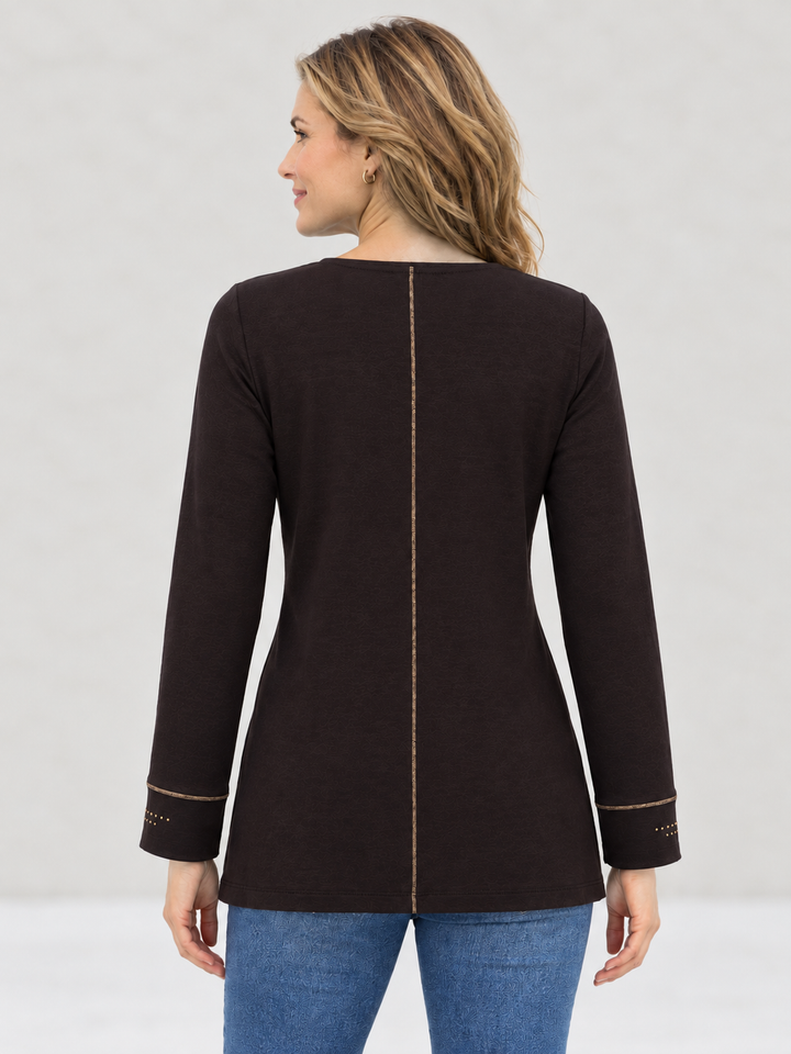 Chandelier Print Long Sleeve Top