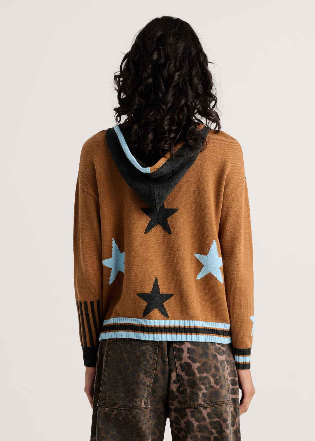 Charcoal Stars Zip-Up Hoodie
