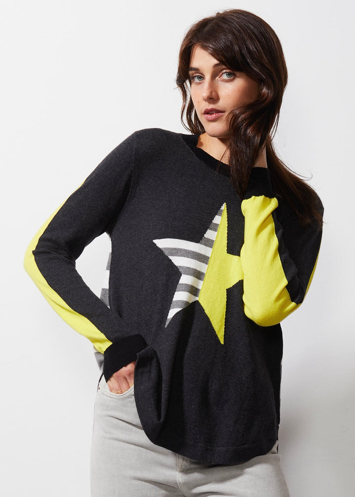 Charcoal Stripey Stardom Sweater