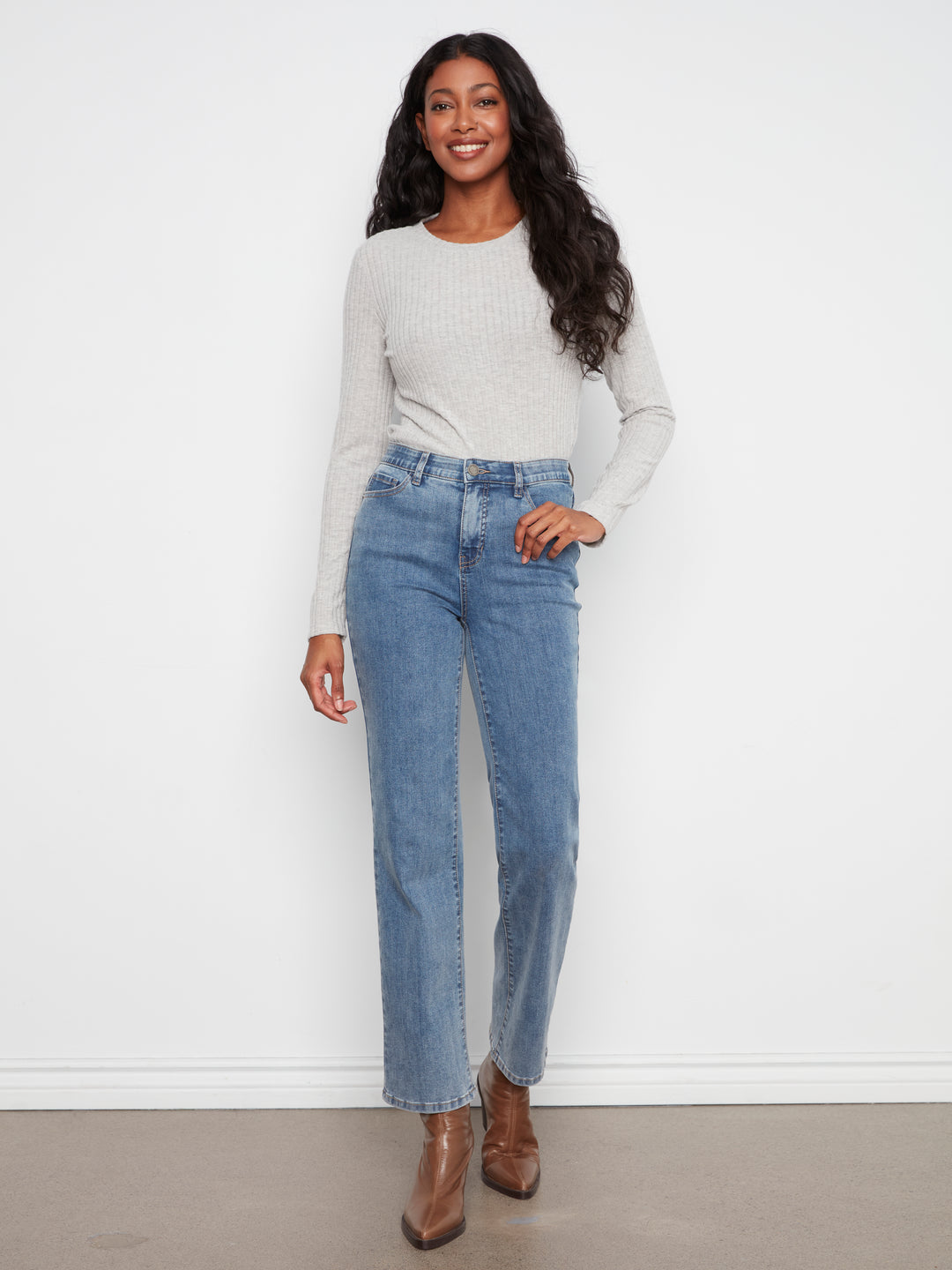 Charlotte Medium Blue Straight Leg Jean