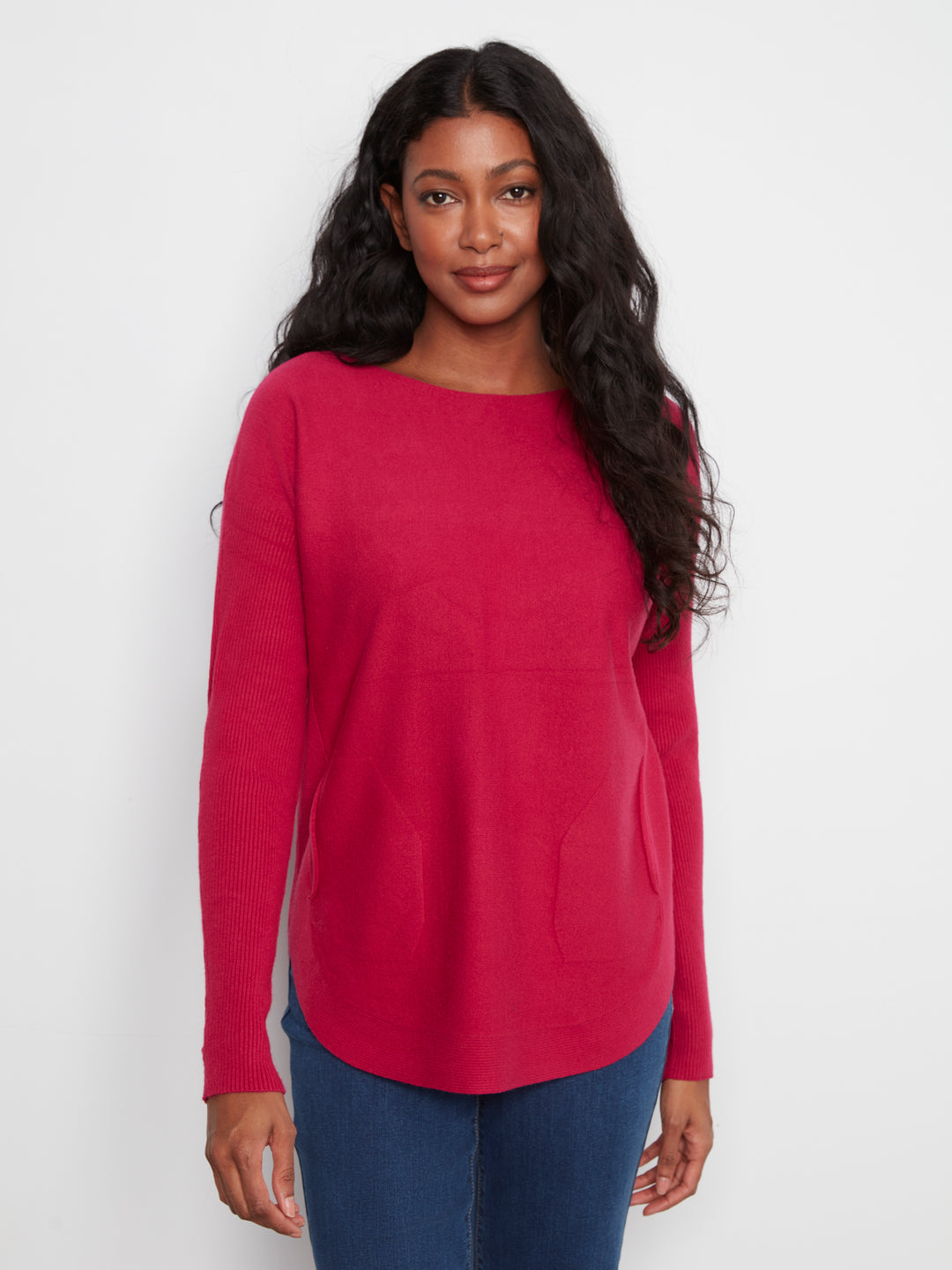 Cherry Lace-up Cuff Sweater