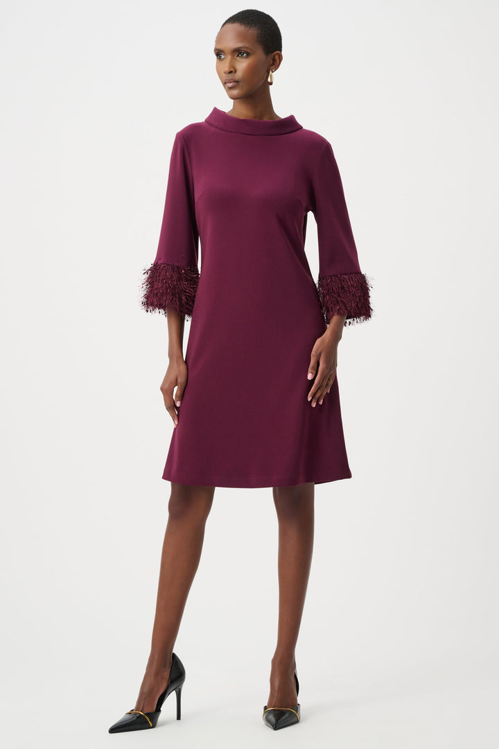 Chic Fringe Sleeve A-Line Dress