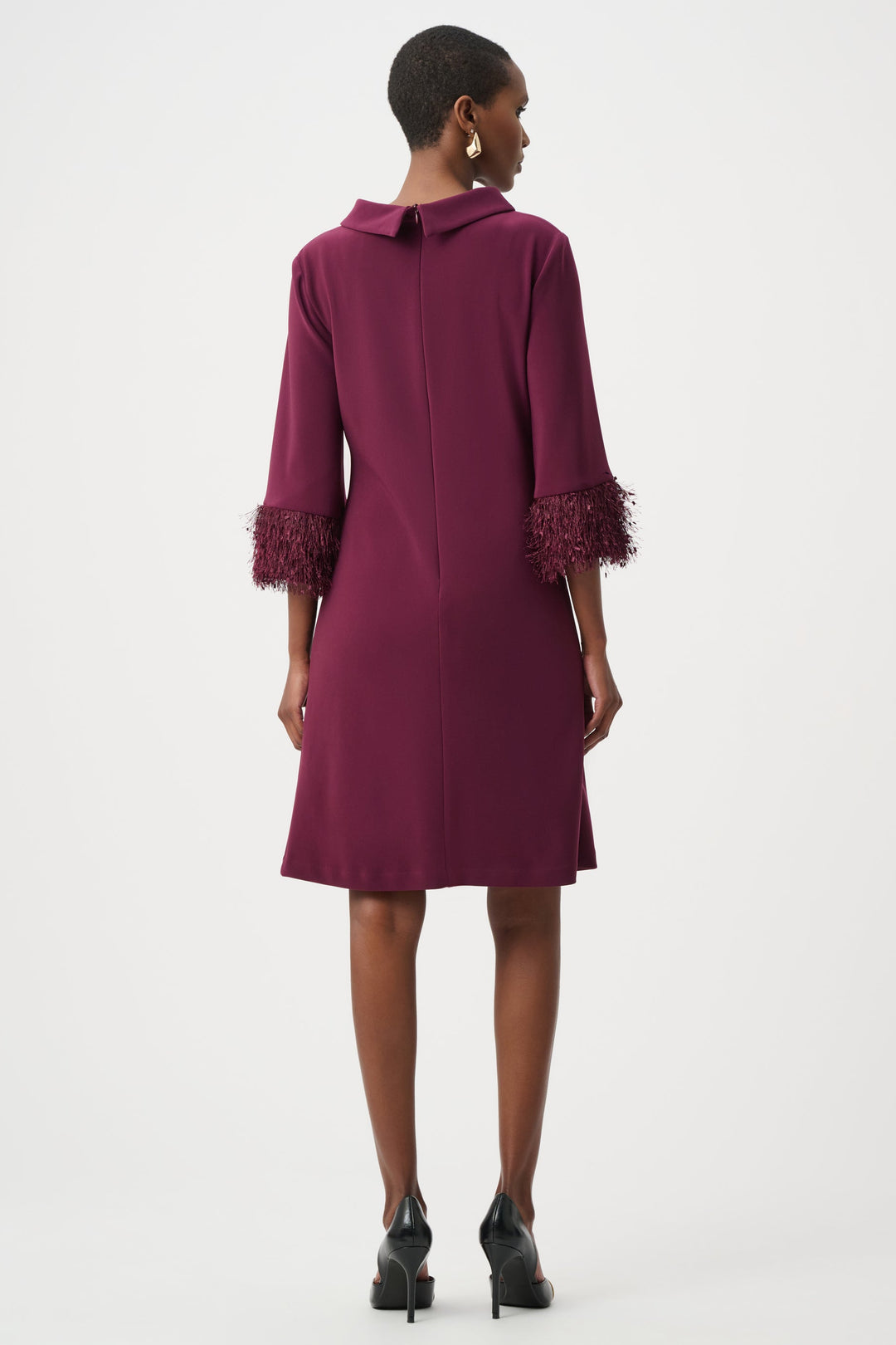 Chic Fringe Sleeve A-Line Dress