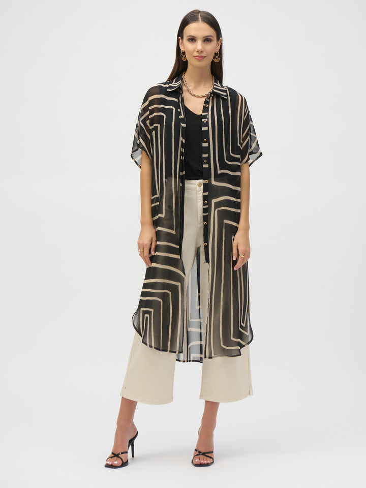 Chiffon Geometric Print Blouse