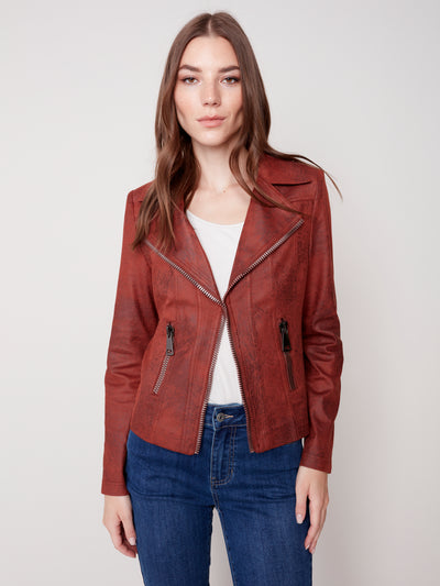 Cinnamon Vintage Faux Leather Perfecto Jacket