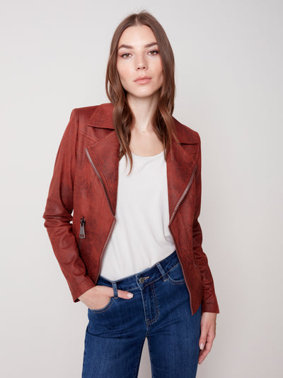 Cinnamon Vintage Faux Leather Perfecto Jacket