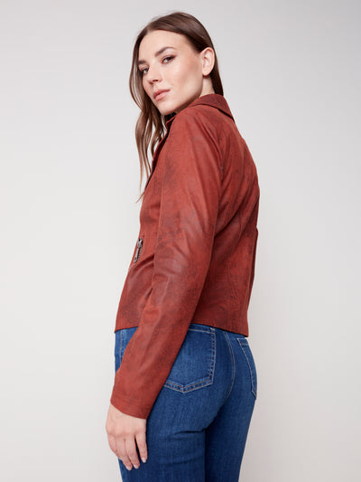 Cinnamon Vintage Faux Leather Perfecto Jacket