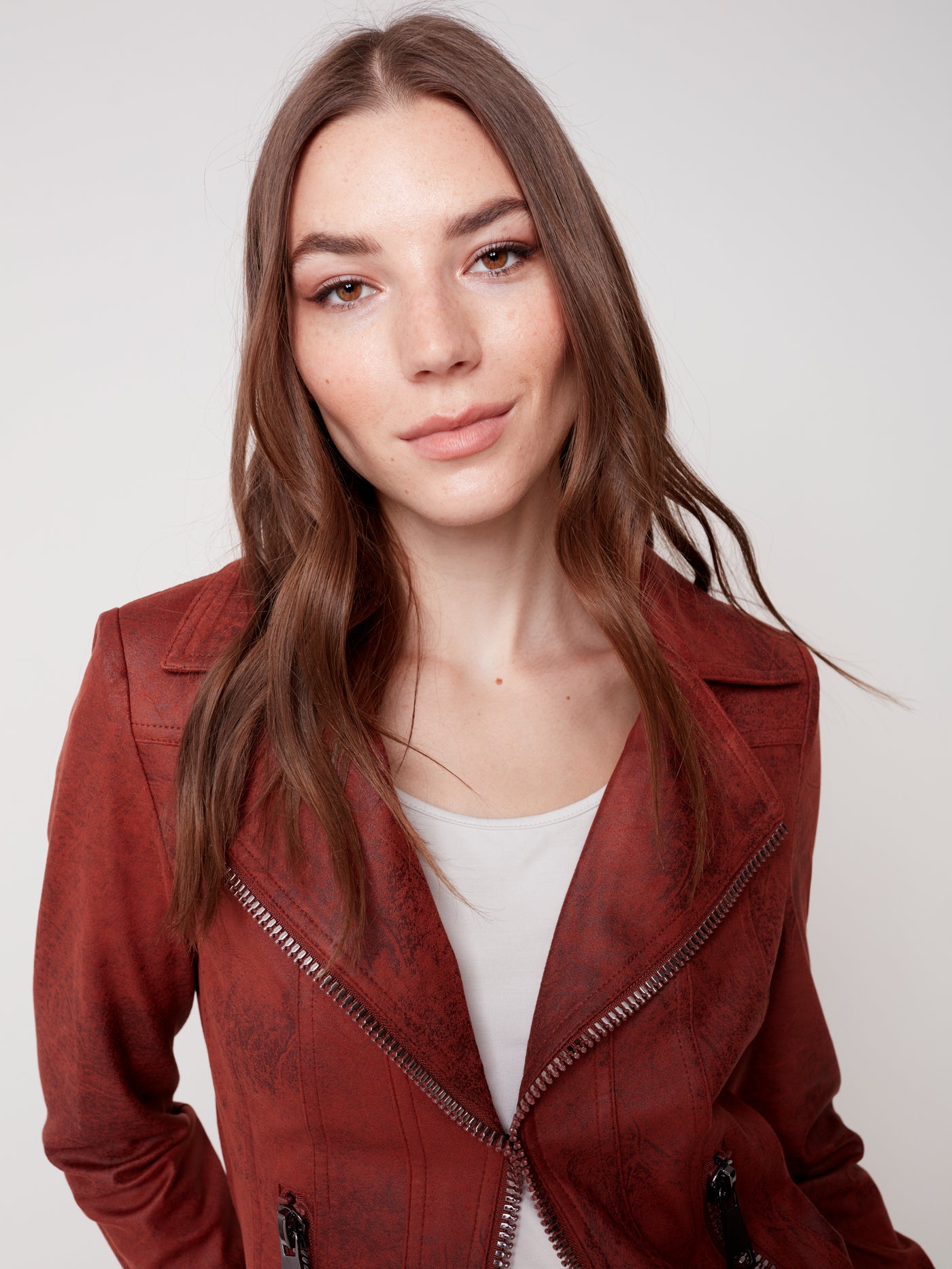 Cinnamon Vintage Faux Leather Perfecto Jacket