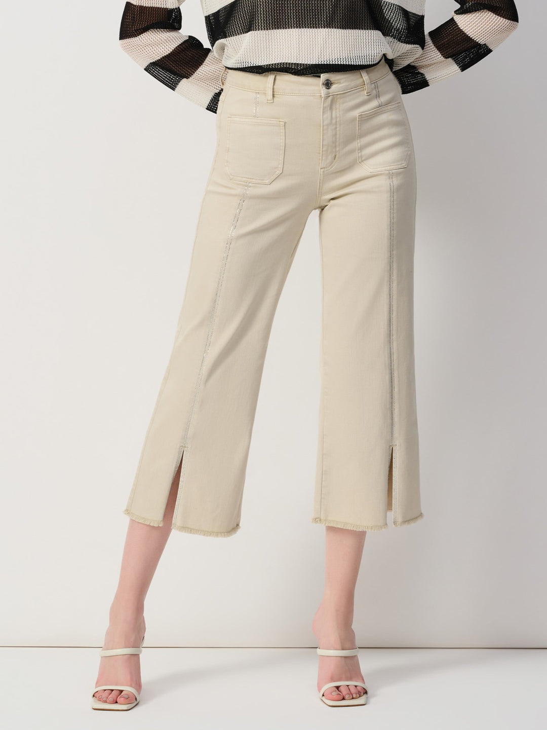 Claudia Moonstone Front Slit Culotte Jean