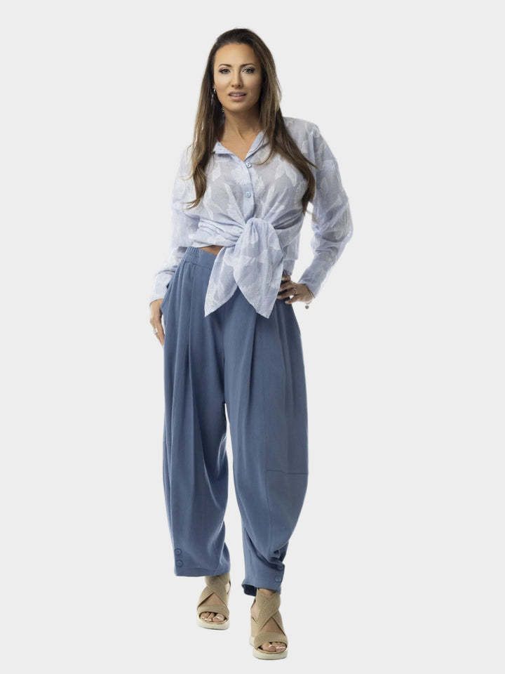 Clipped Jacquard Striped Big Shirt