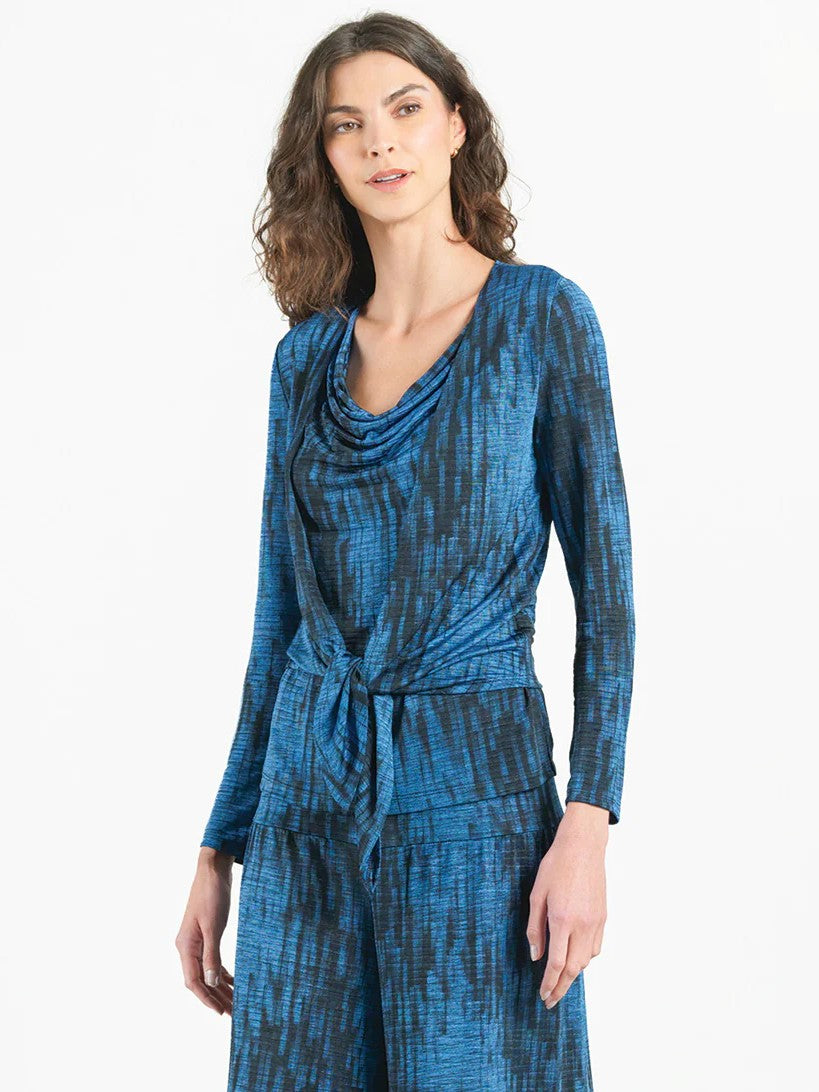 Cobalt Crushed Knit 3-Piece Pant Suit