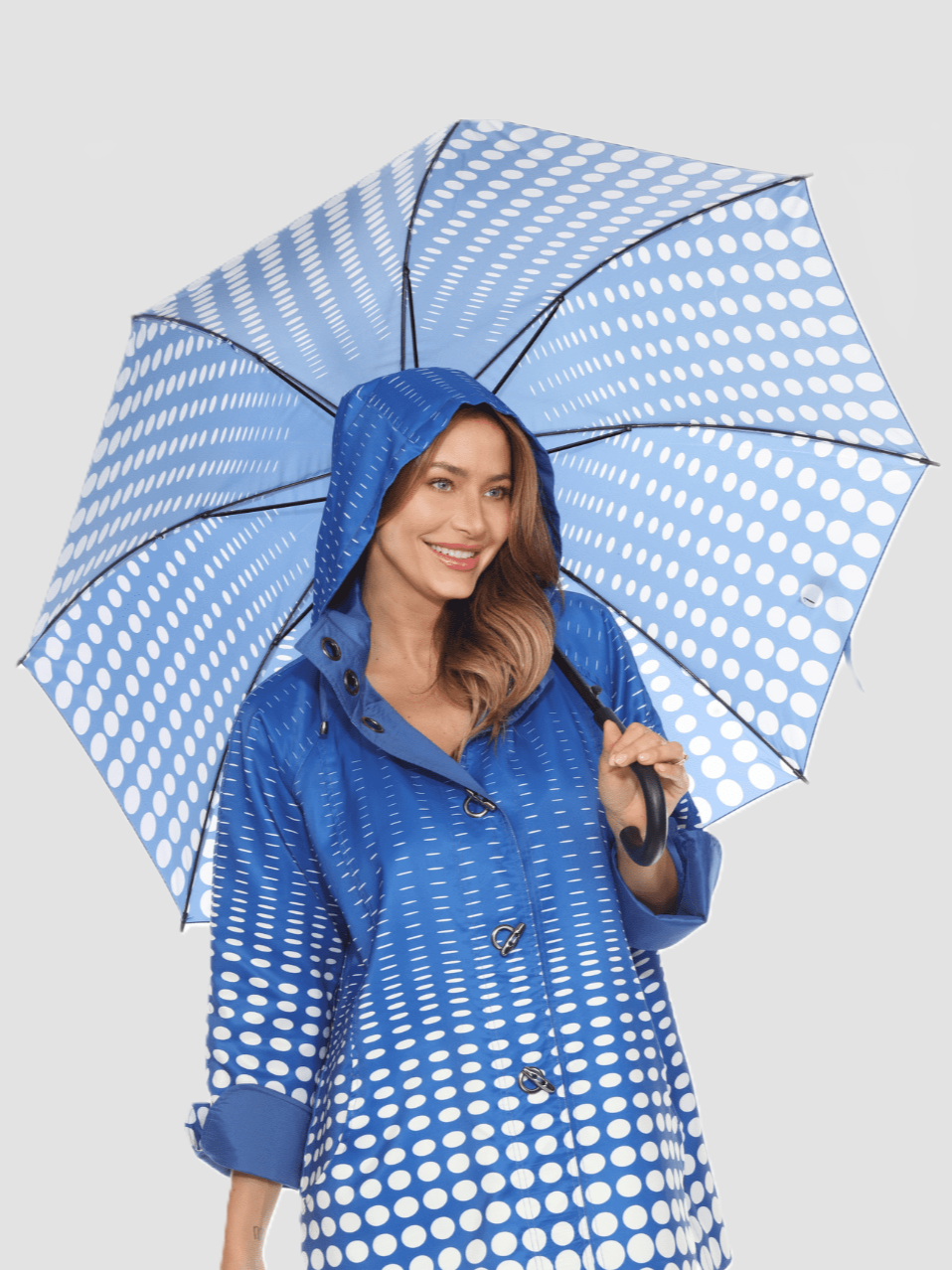 Cobalt Ombre Dot Umbrella