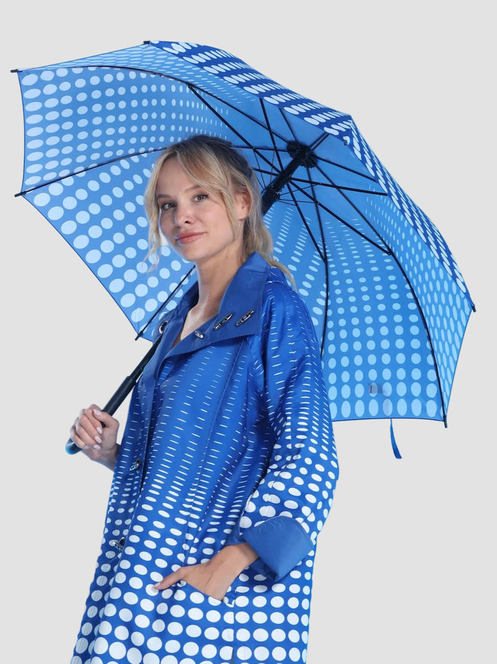 Cobalt Ombre Dot Umbrella