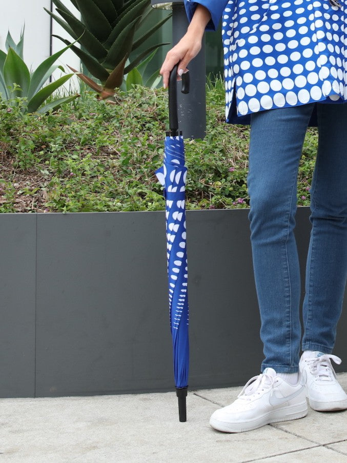 Cobalt Ombre Dot Umbrella