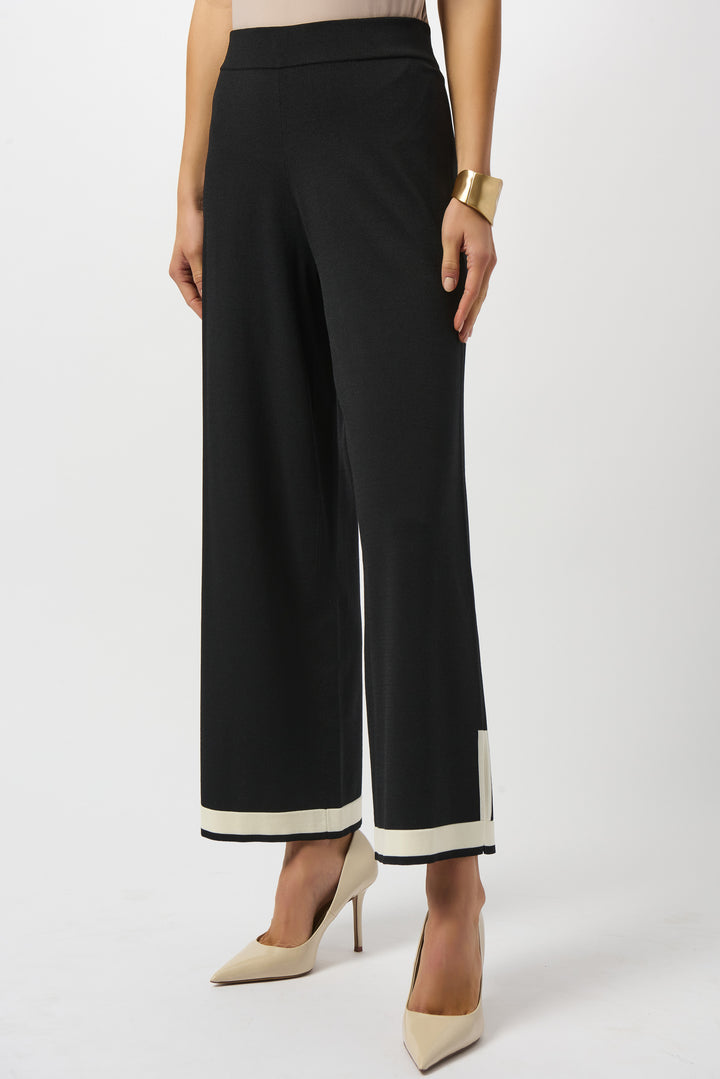 Colour Block Sweater Knit Culotte Pant