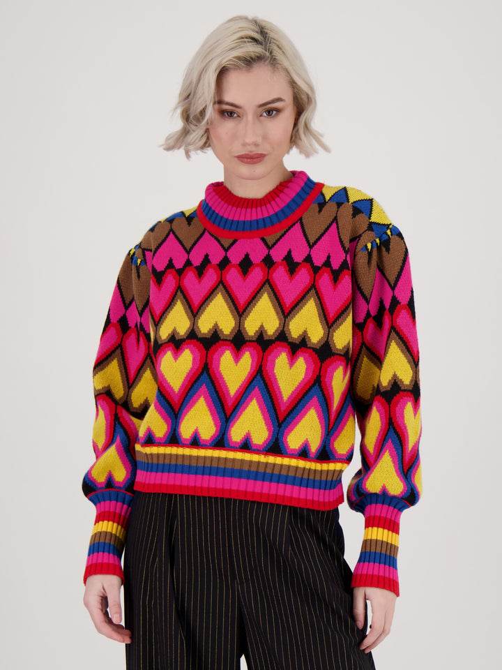 Colourful Queen of Hearts Sweater