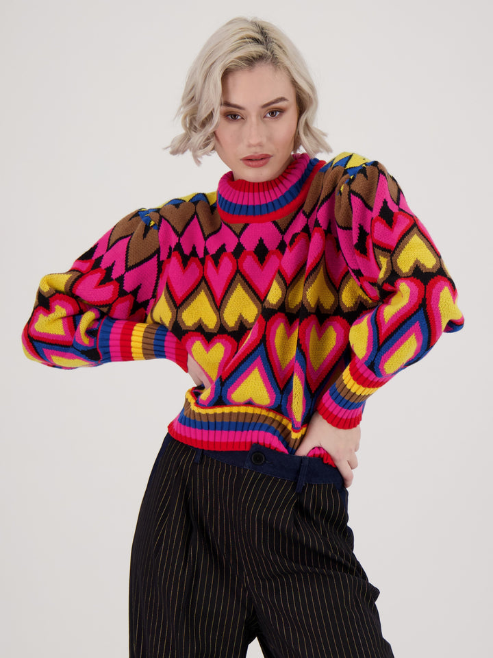 Colourful Queen of Hearts Sweater