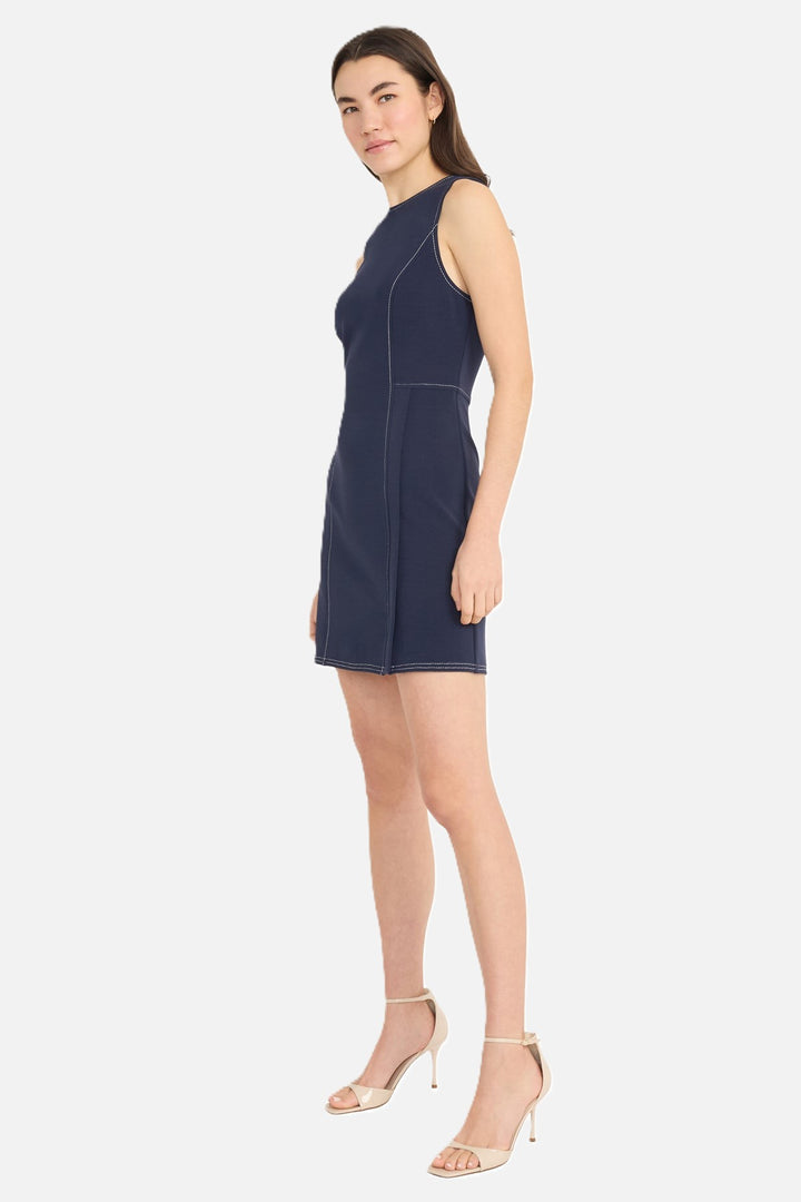 Contrast Stitch Shift Dress