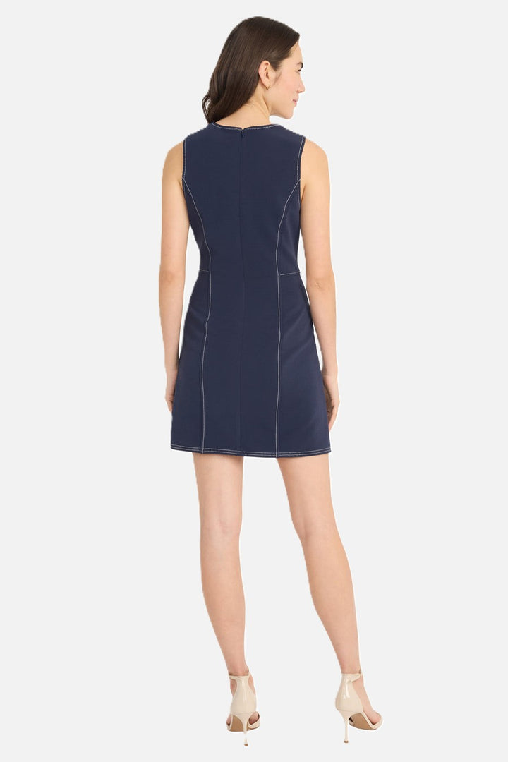 Contrast Stitch Shift Dress