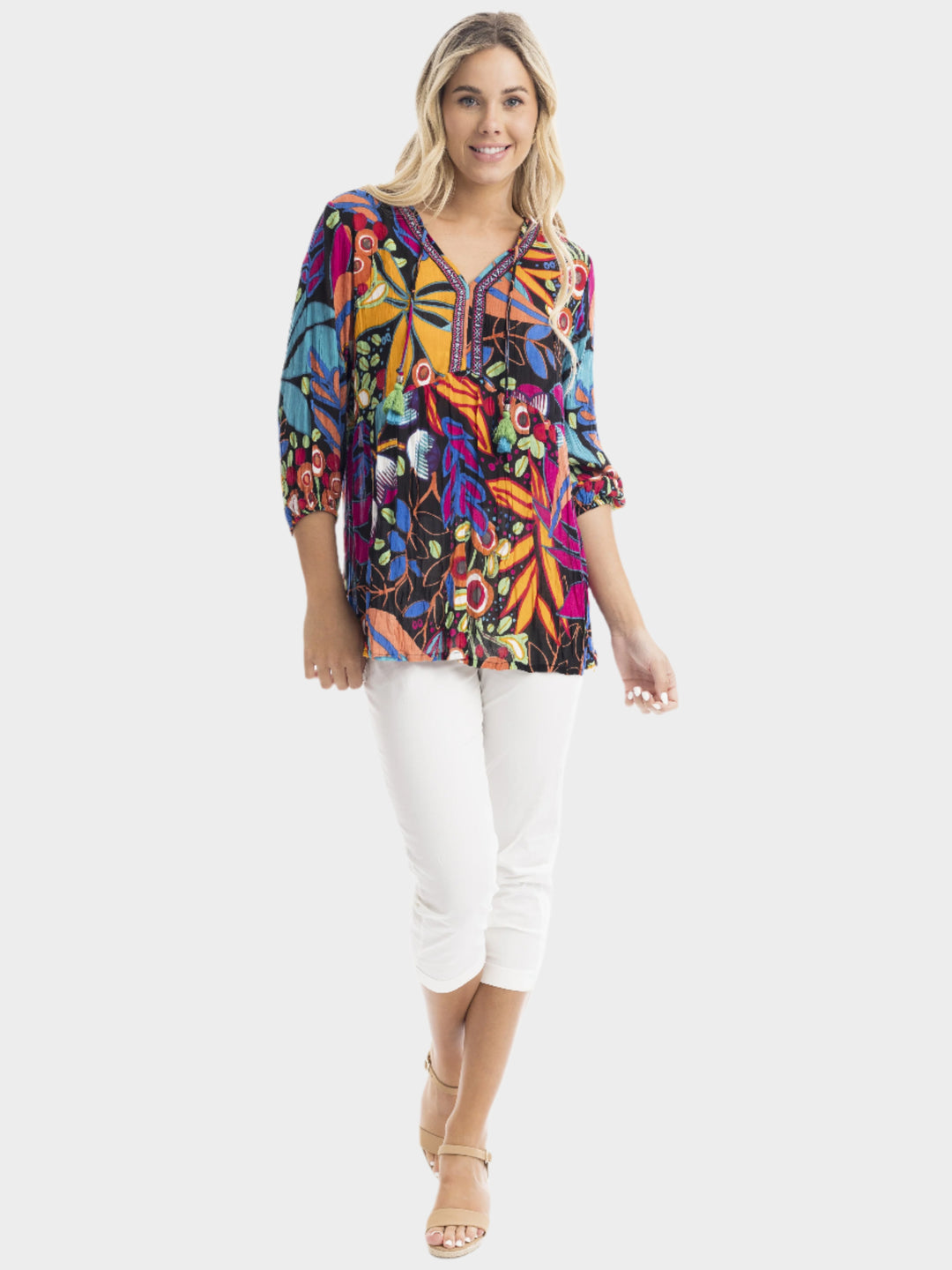 Copacabana Tassel Crinkle Top