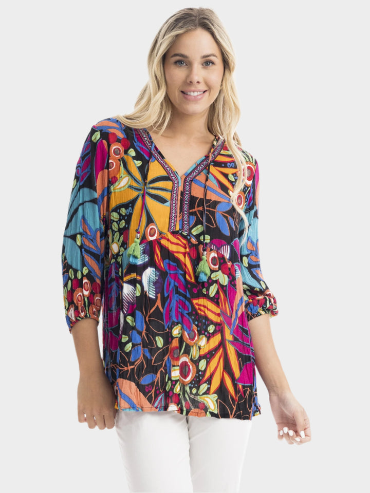 Copacabana Tassel Crinkle Top