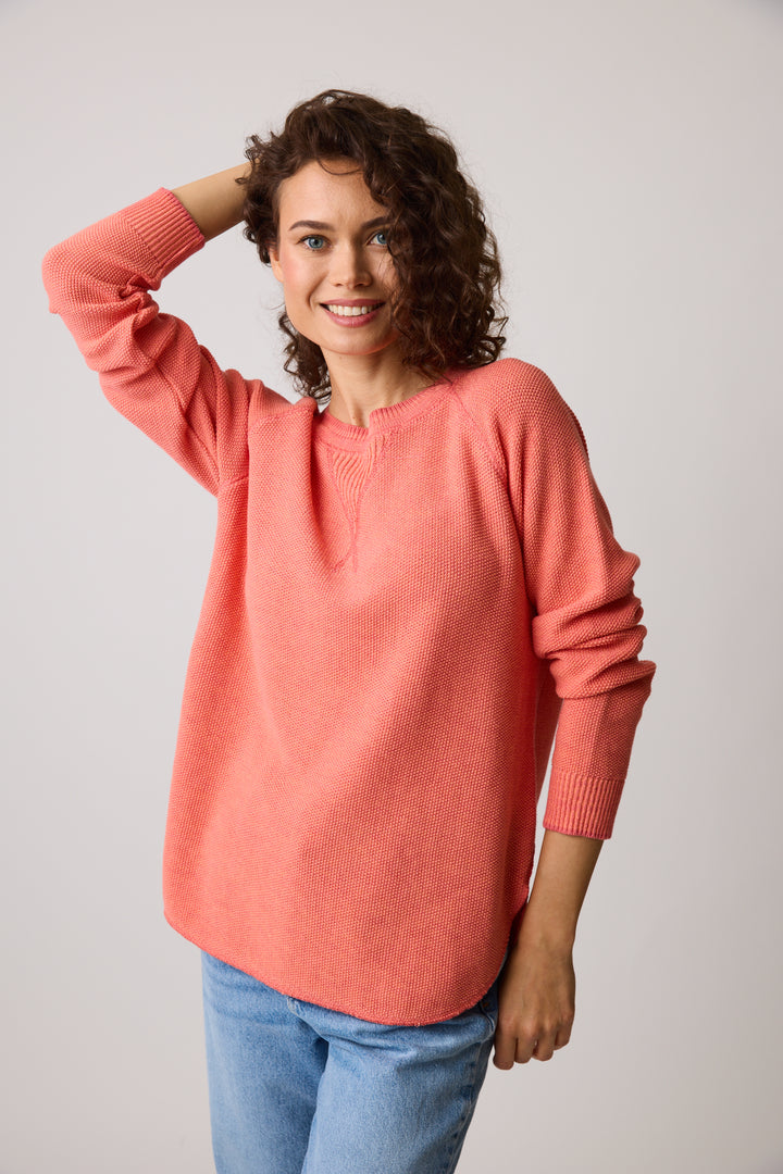 Coral Skyler Sweatshirt Sweater