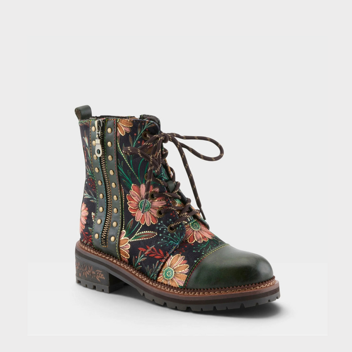 Cordea Floral Print Ankle Boot
