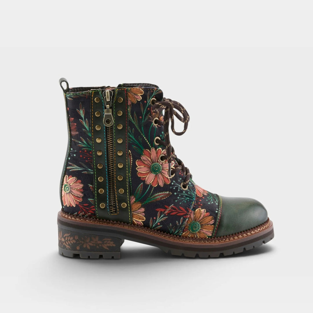 Cordea Floral Print Ankle Boot