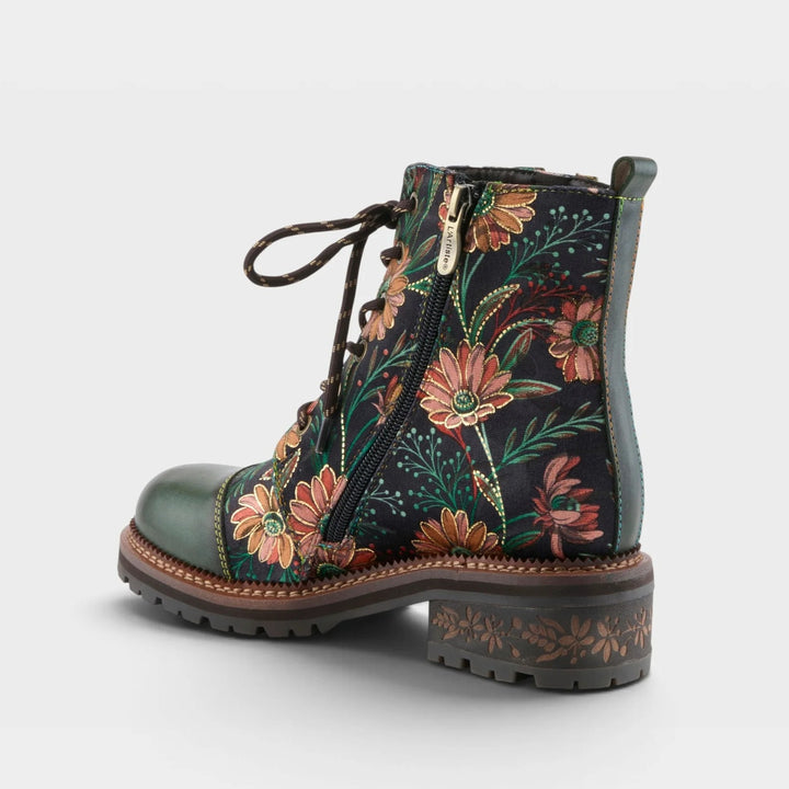 Cordea Floral Print Ankle Boot