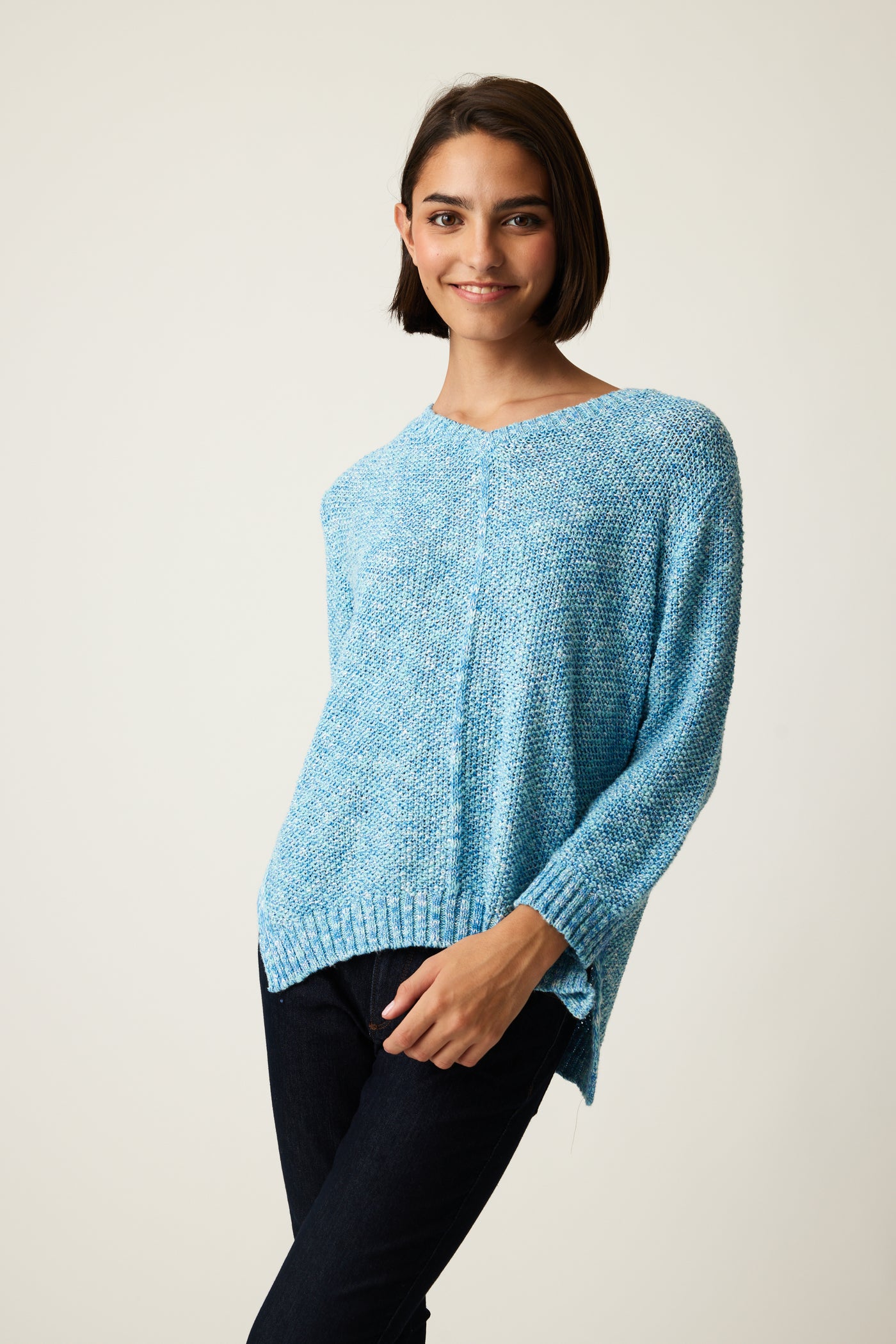 Cruise Blue Flower Moon Sweater