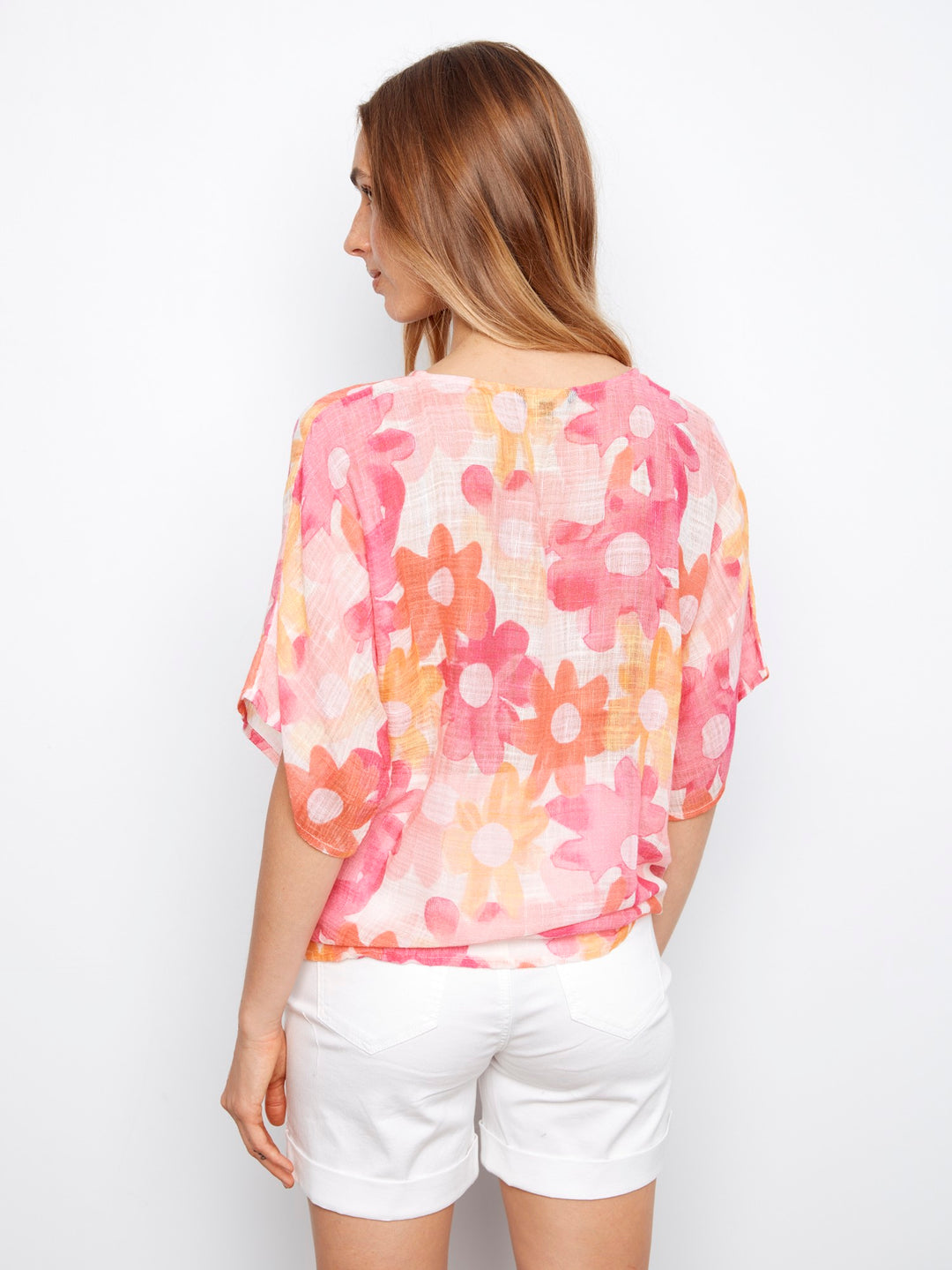 Dandy Floral Print Cotton Gauze Blouse