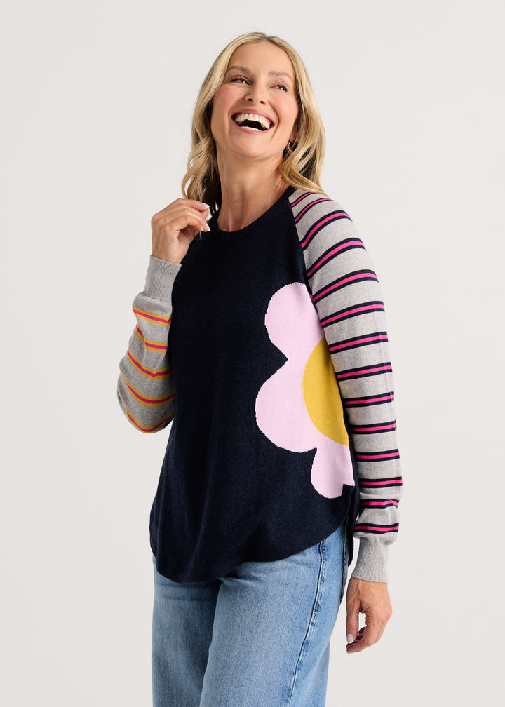 Dark Denim Bright Side Sweater