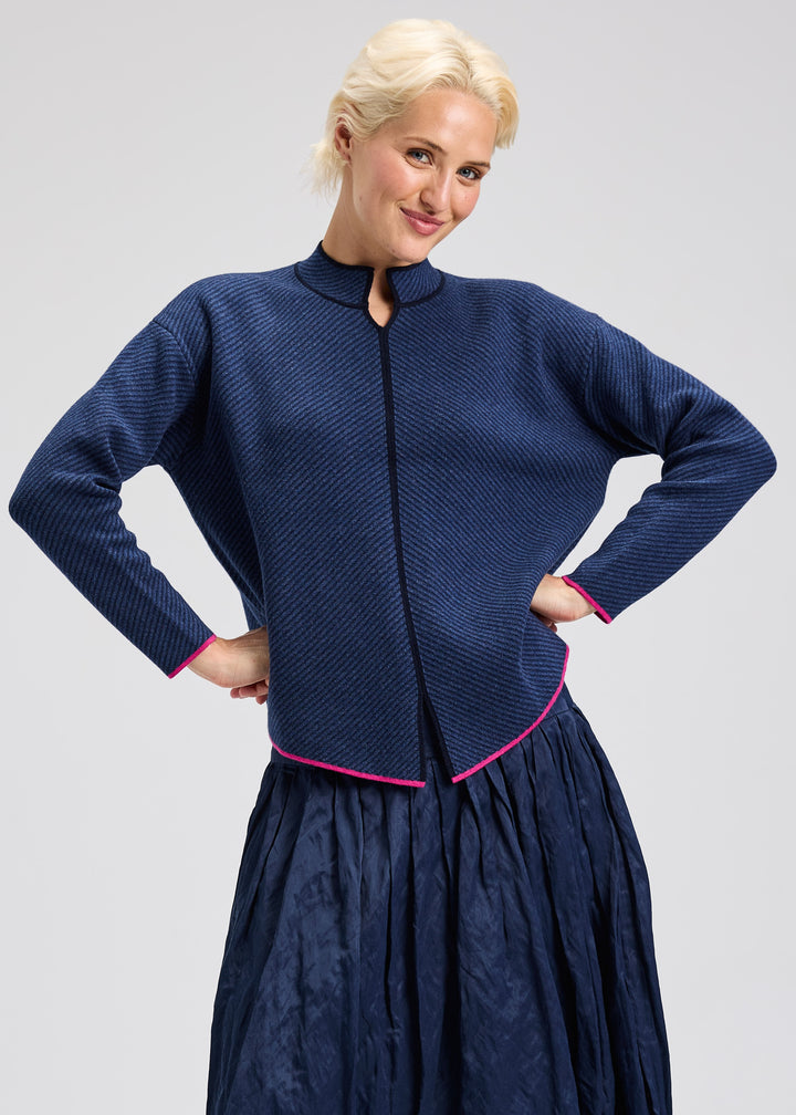 Dark Denim Neru Collar Sweater