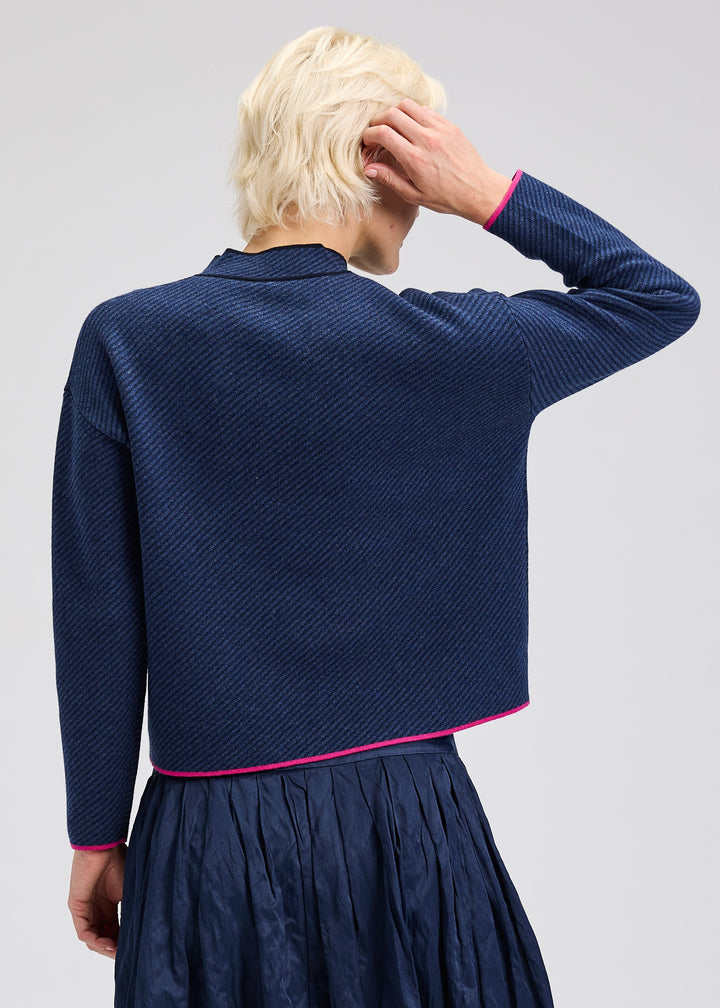 Dark Denim Neru Collar Sweater